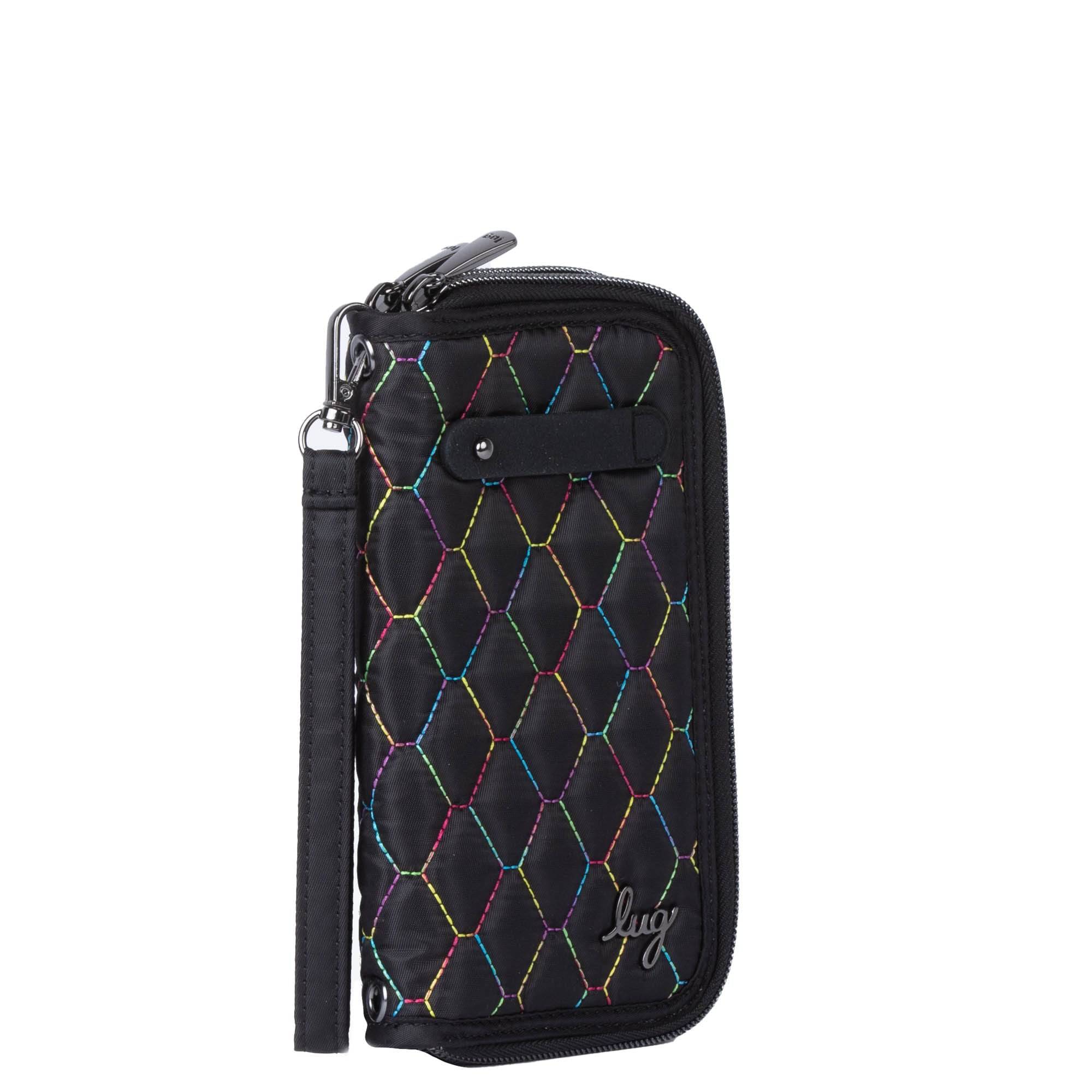 Tram Zip RFID Wallet - BLACK RAINBOW STITCH - Tram_Zip_BlackWRainbow_02